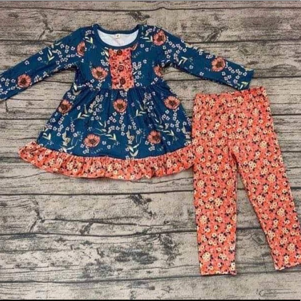 Boutique Floral Cute Pants Set